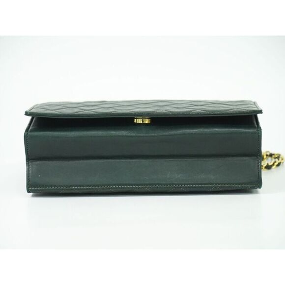 Authentic Chanel Coco Mark Matelasse Chain Shoulder Bag Lambskin Leather Dark - Picture 4 of 9